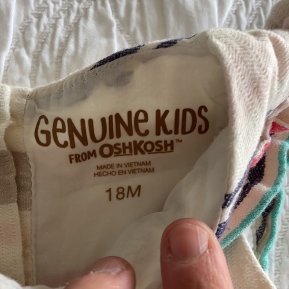 Genuine Kids From OshKosh Size 18M Striped Sleeveless Jumpsuit. - Picture 7 of 8